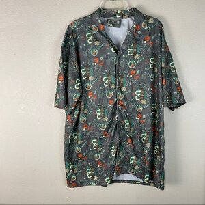 Marvel Groot Button Up Shirt Size 3XL
